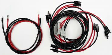 Komplettset, Solarkabel 4-String inkl. Steckverbinder