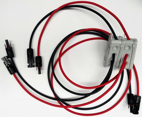 2 x Y-Block für 2 Strings (rot und schwarz)