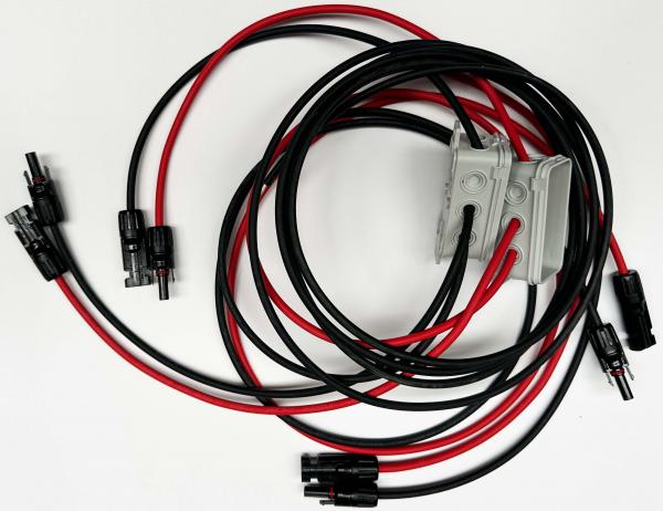 2 x Y-Block für 3 Strings (rot und schwarz)