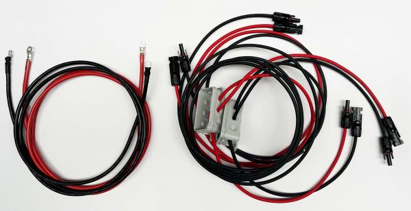 Komplettset, Solarkabel 3-String inkl. Steckverbinder